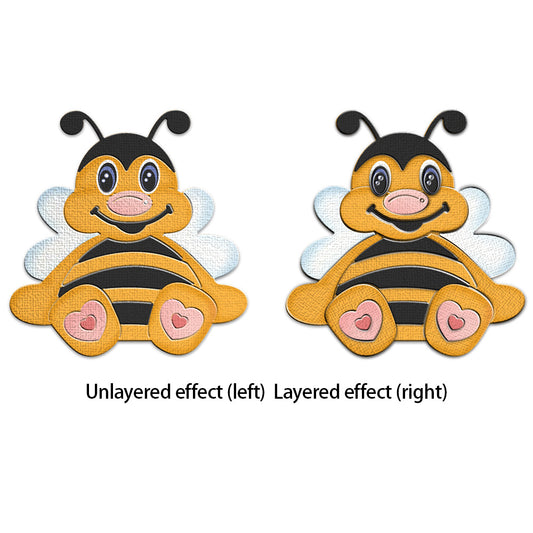 Cute Cartoon Baby Bees Cutting Dies Set YX834