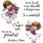 Little Girl Flowers And Cake Happy Bithday Cutting Dies Set YX654-D