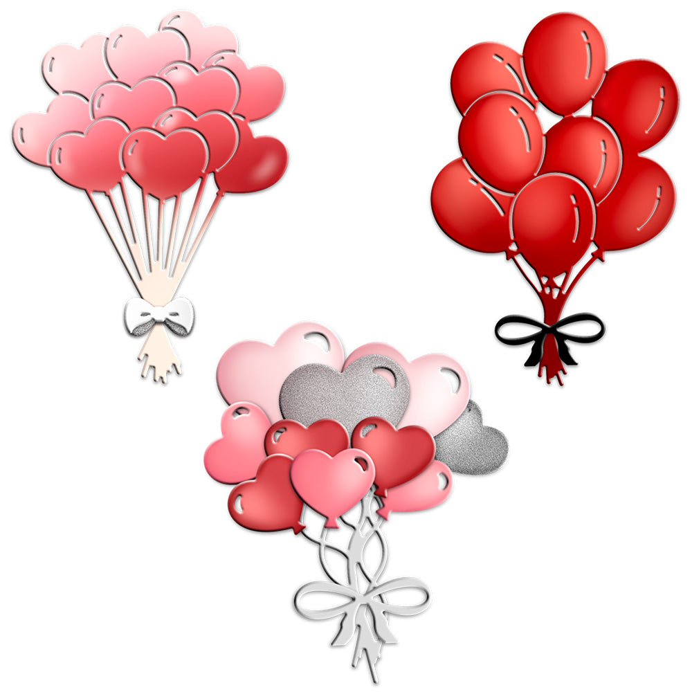 Love Valentine's Day Series Bows Hearts And Balloons Metal Cutting Dies Set YX905,YX906,YX907