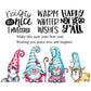 Cute Older And Pet Dog Cat Family Gnome Cutting Dies And Stamp Set YX811-S+D