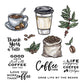 Coffee Beans And Coffee Cups Cutting Dies And Stamp Set YX1075-S+D