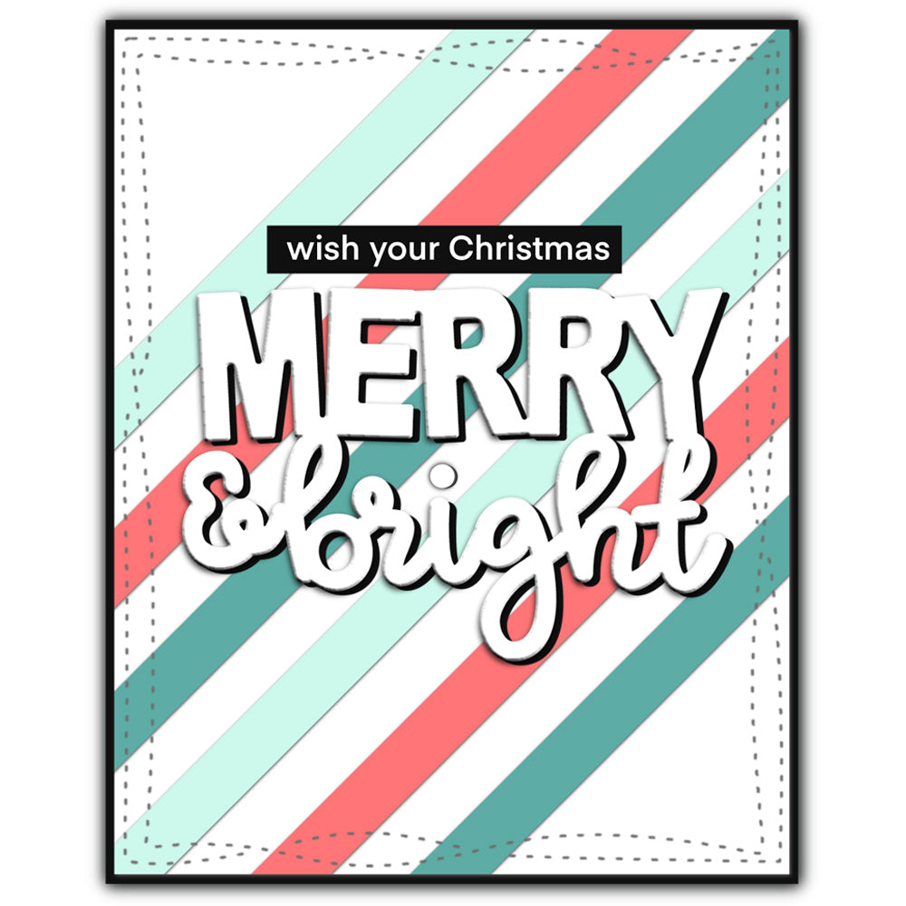Christmas Series Merry & Bright Cutting Dies Set YX815