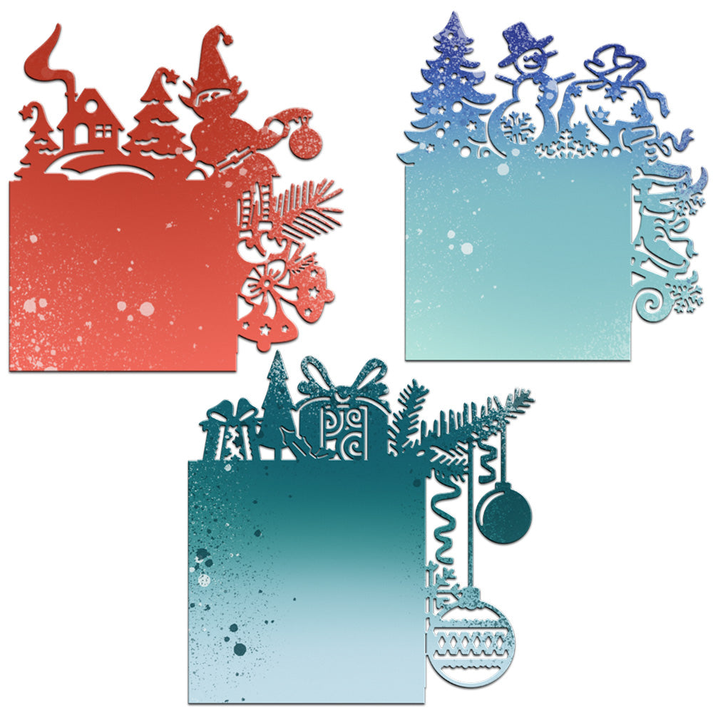 Winter Snowman And Christmas Series Metal Cutting Dies Set YX849,YX850,YX851