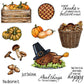 Halloween Pumpkin Cutting Dies Set Autumn Harvest Mushroom Chicken YX648-D