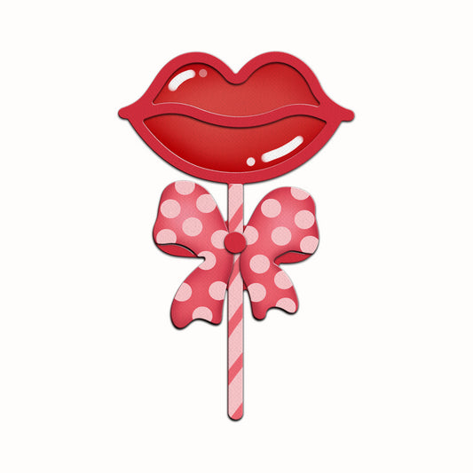Love Lips Lollipop Metal Cutting Dies Set Valentine's Day Decor YX1050