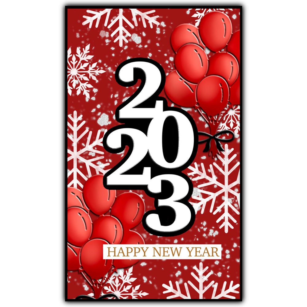 Happy New Year 2023 Number Metal Cutting Dies Set YX959