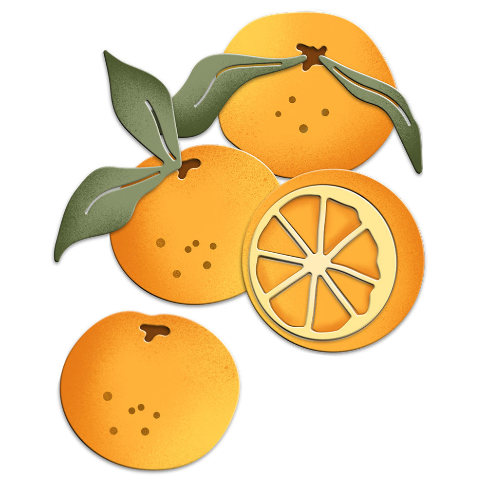 Sweet Oranges Fruits Metal Cutting Dies Set YX945