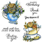 Vintage Flowers In Cups Plates Cutting Dies And Stamp Set YX764-S+D