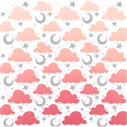 2pcs Moons And Stars In Clouds Plastic Stencils For Decor Scrapbooking Cards Background 20220817-114