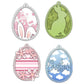 Cute Easter Rabbits And Eggs Mini Shaker Cutting Dies Set YX1006,YX1007,YX1008,YX1009
