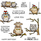 Christmas Series Cute Cartoon Owls Cutting Dies Set YX590-D