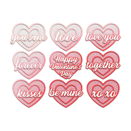 Valentine's Day Gifts Decor Love Hearts Large Size Metal Cutting Dies Set YX1037