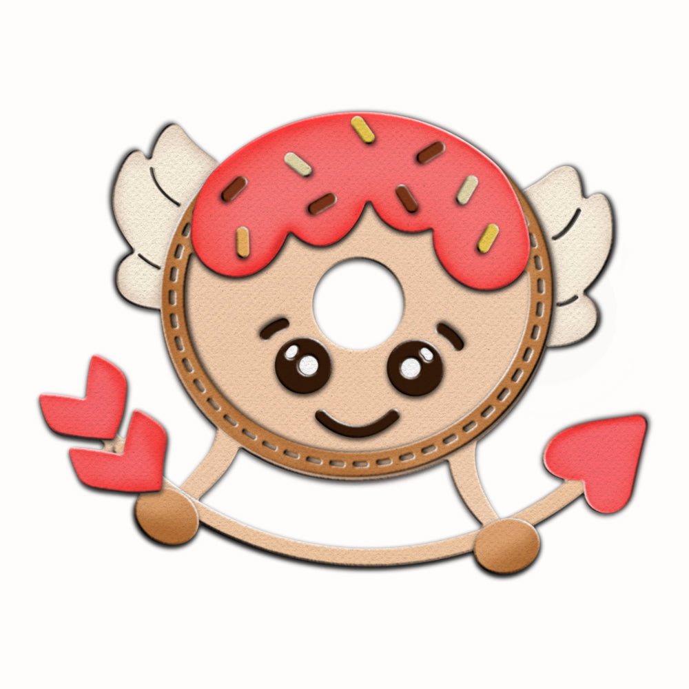 Sweet Cartoon Cookie With Heart Metal Cutting Dies Set Valentine's Day Decor YX1051