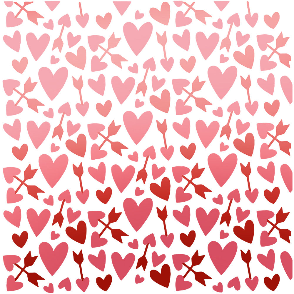 2PCs Valentine's Day Series Love Hearts And Arrows Plastic Stencils For Decor Scrapbooking Card Making 20220817-45