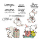 Happy Birthday Gifts & Cute Rabbits Cutting Dies Set YX1141-D