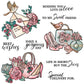 Beautiful Blloming Roses Flowers And High-heels Cutting Dies And Stamp Set YX1190-S+D
