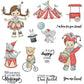 Adorable Boys Girls And Animals In Circus Cutting Dies And Stamp Set YX646-S+D