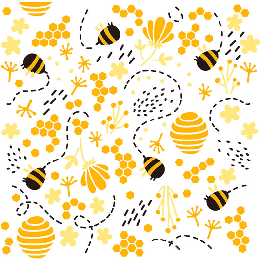 3pcs Sealed Honeycomb And Bees Plastic Stencils For Decor Scrapbooking Cards Background 20220817-17