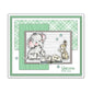 Cute Sleeping Elephant On Moon Clouds Cutting Dies And Stamp Set YX1203-S+D