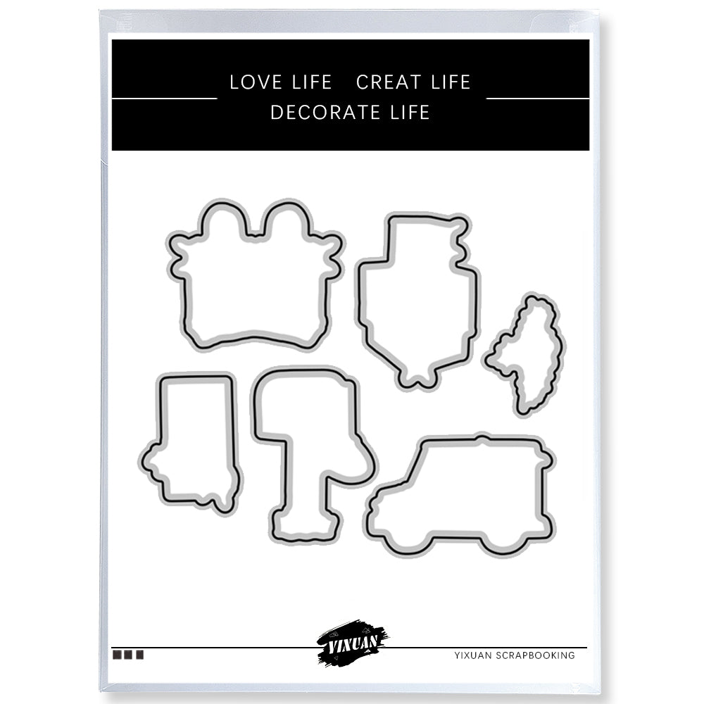 Love Post Mail And Truck Cutting Dies Set YX325-D