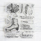 Winter Skates Christmas Cutting Dies And Stamp Set Xmas Ornaments YX656-S+D
