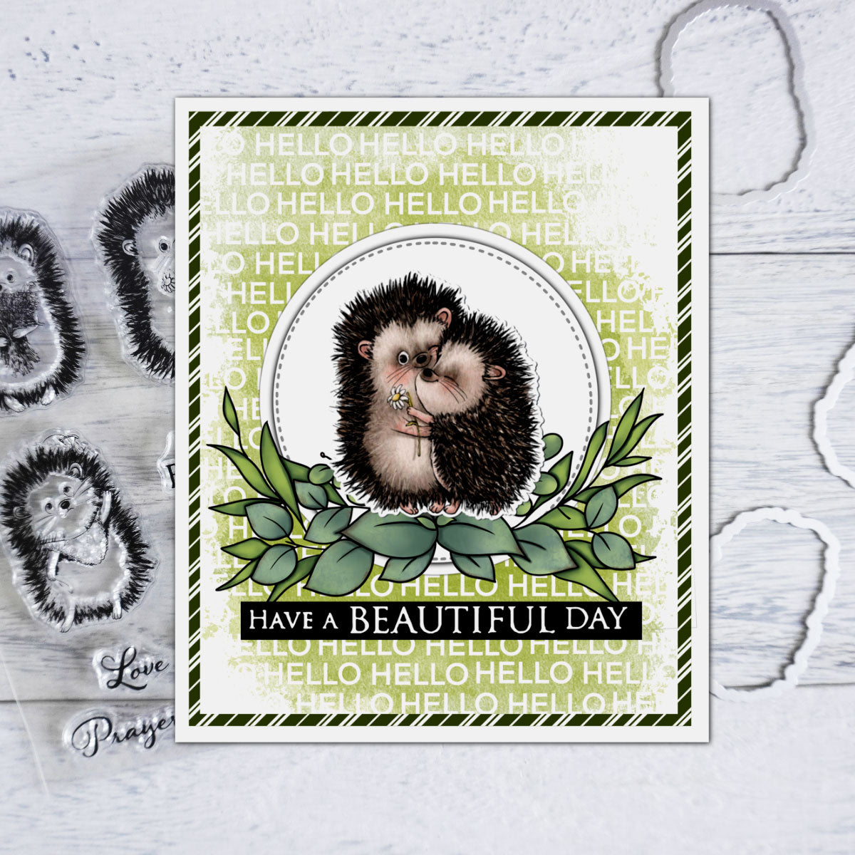 Cute Little Hedgehog Mini Clear Stamp YX582-S