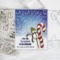 Cute Snowman And Christmas Cane Cutting Dies And Photopolymer Stamp Set YX810-S+D