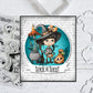 Happy Halloween Cutting Dies And Stamp Set Halloween Ghost Witch Pumpkin YX767-S+D