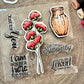 Home Decor Table Desk Flowers In Bottle Mini Cutting Dies And Stamp Set YX608-S+D