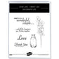 Desk Vase Bottle And Flowers Mini Cutting Dies And Stamp Set YX607-S+D