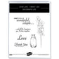 Desk Vase Bottle And Flowers Mini Clear Stamp YX607-S