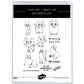 Cartoon Cute Big Eyes Cats Cutting Dies And Stamp Set YX502-S+D