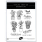 Green Potted Plants Garden Cactus Clear Stamp YX536-S