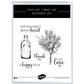 Table Flowers Floral In Bottle Mini Clear Stamp Home Decor YX609-S
