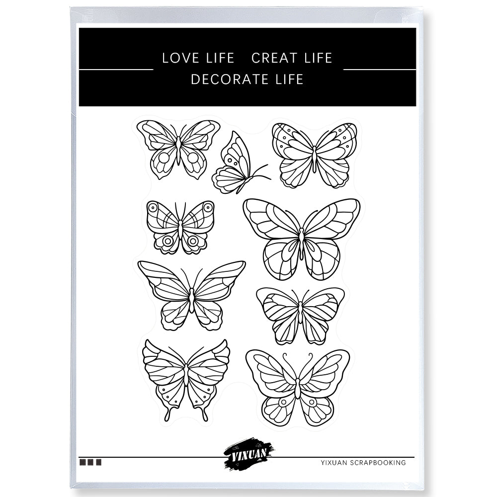 Beautiful Butterfly Clear Stamp YX641-S