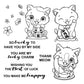 Kawaii Little Kitty Pet Cats Clear Stamp YX1196-S