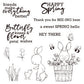 Kawaii Easter Rabbits And Chickens Spring Floral Clear Stamp YX896-S