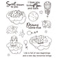 Cute Sleeping Animals On Cloud Beds Clear Stamp YX875-S