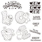 Cute Penguins And Love Clear Stamp For Valentine's Day YX874-S