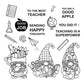 Back-to school Season Cute Studying Gnome Clear Stamp YX1138-S