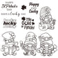 Happy ST.Patrick Day Cute Gnome Clear Stamp YX1000-S