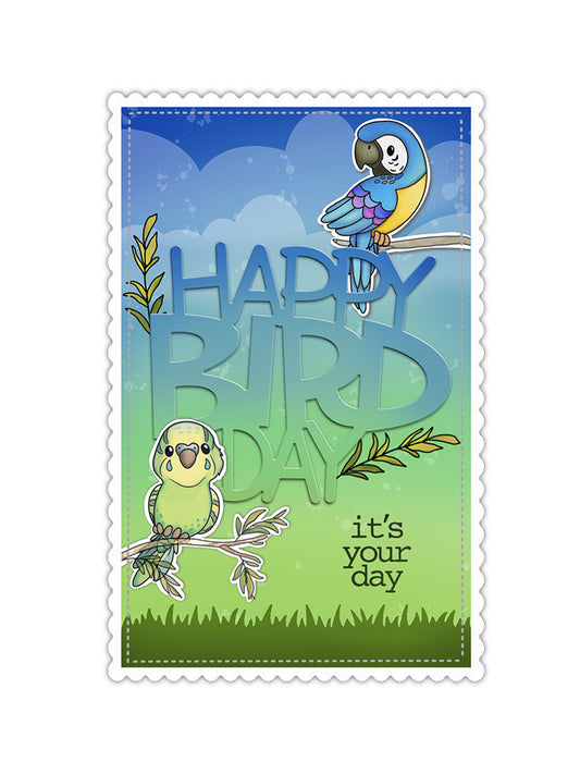 Happy Bird Day Cutting Dies Set YX525