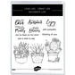 Garden Potted Plants Cactus Succulent Cutting Dies And Stamp Set YX1188-S+D