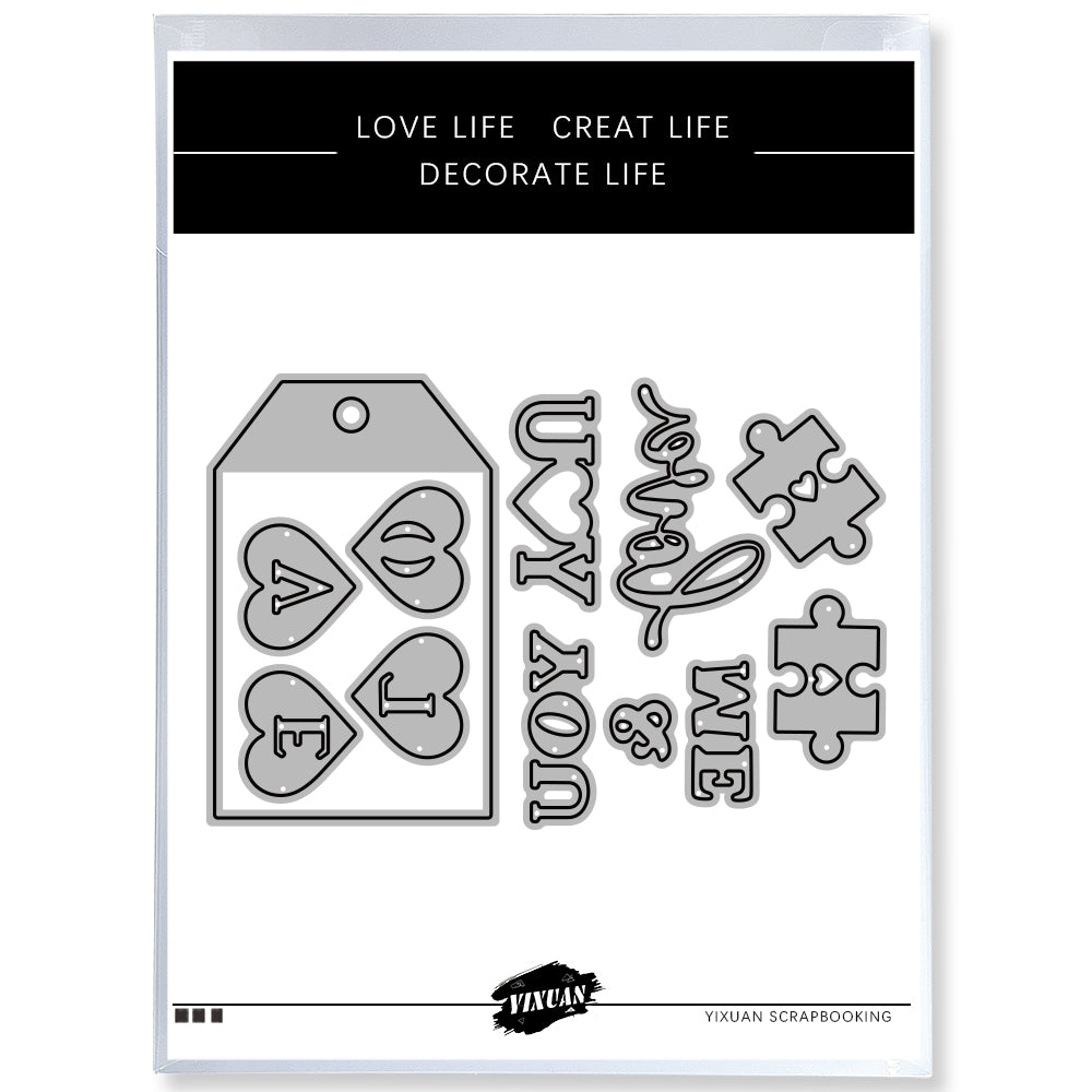 Cute Love God Cupid And Hearts Metal Cutting Dies Set For Valentine's Day Decor YX913