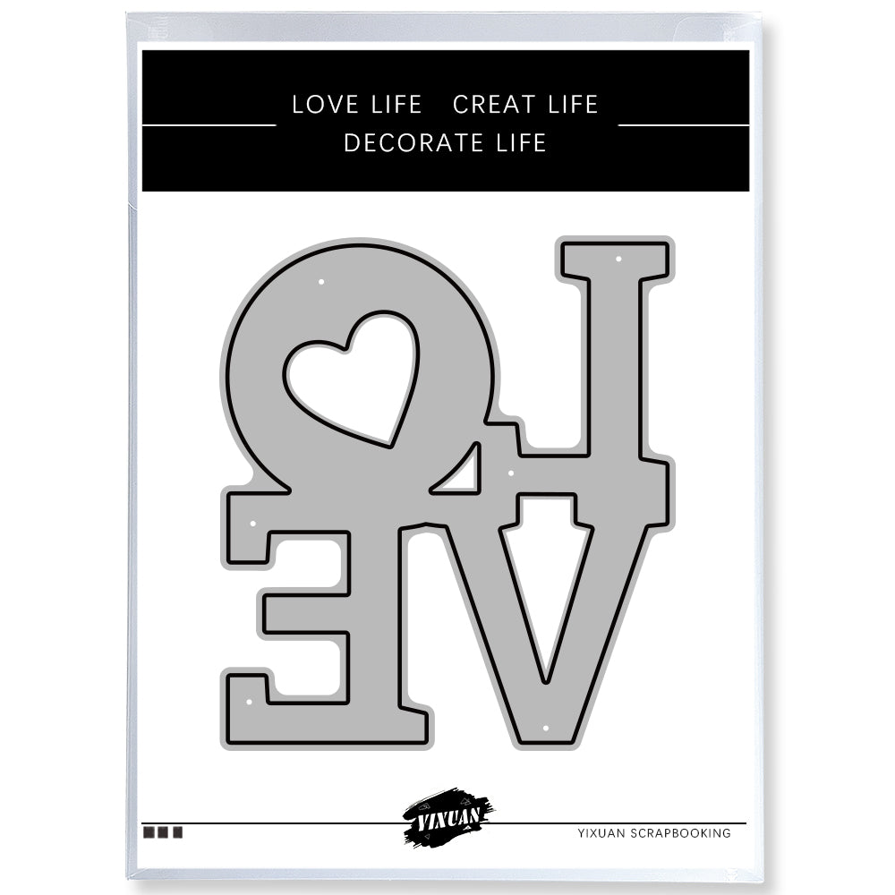 Valentine's Day Series Love With Heart Metal Cutting Dies Set YX904