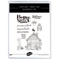Cute Easter Rabbits And Cottage Clear Stamp YX897-S