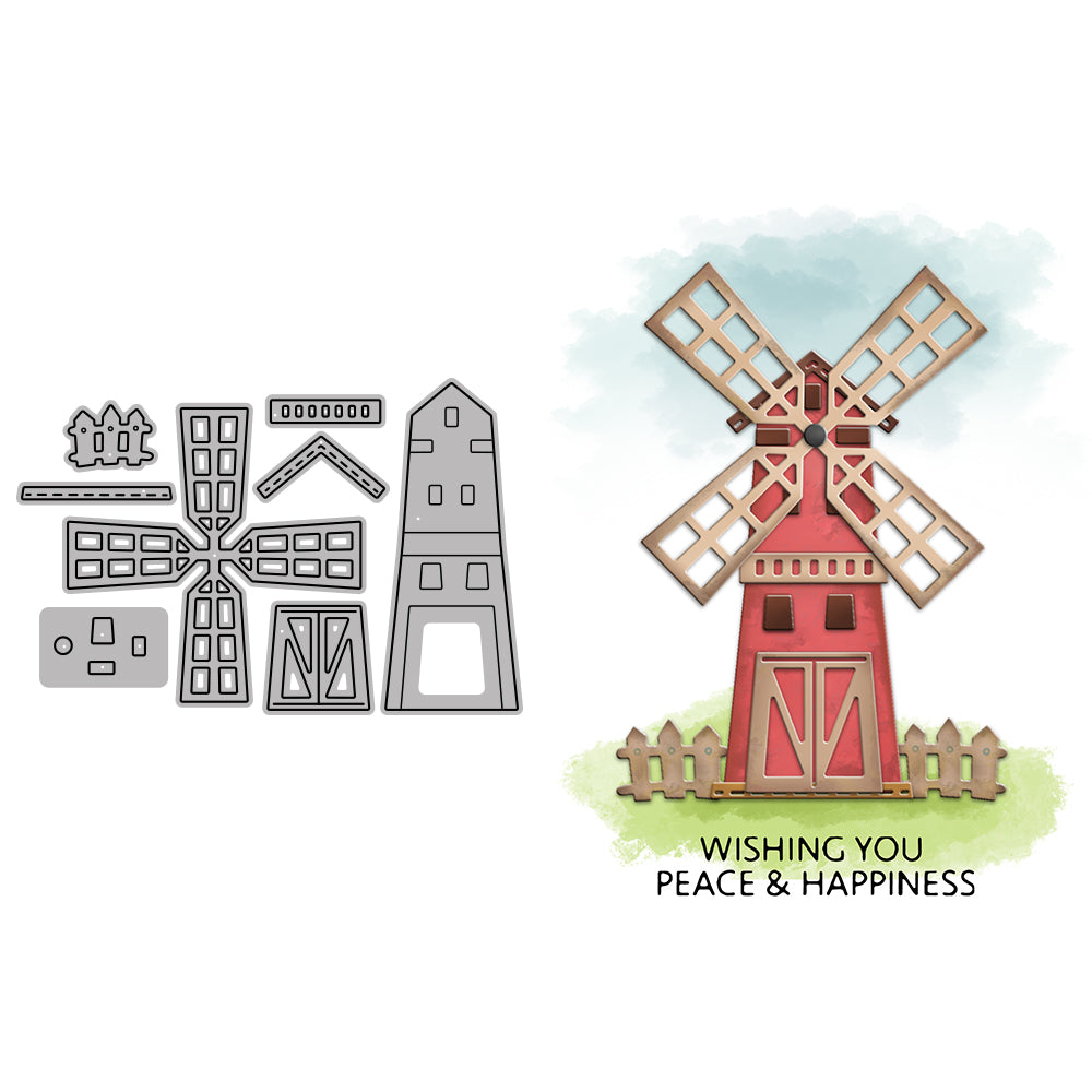 County Farm Windmill Sweet Wishes Cutting Dies Set YX524