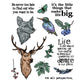 Spring Forest Wolf Deer And Bird Cutting Dies And Stamp Set YX484-S+D