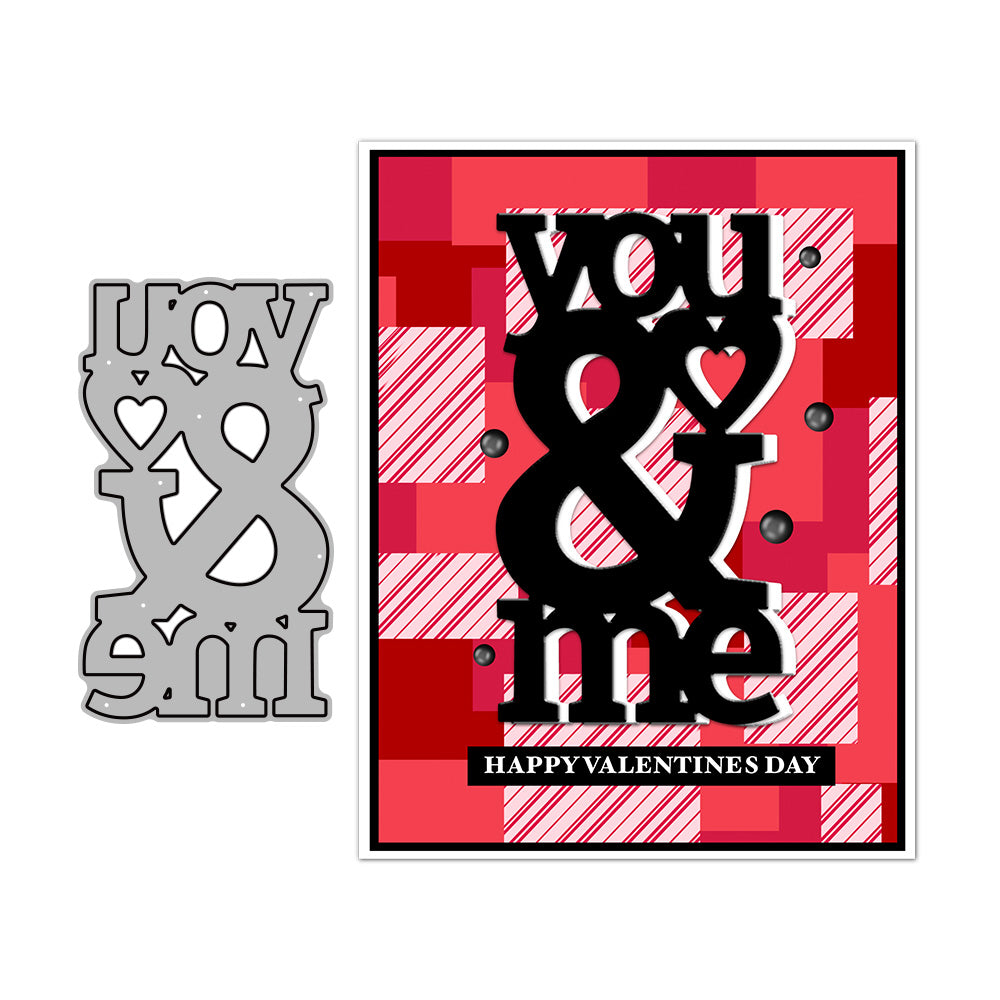 Love Valentine's Day Series You & Me With Heart Metal Cutting Dies Set YX903