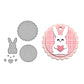 Cute Rabbit And Heart Metal Cutting Dies Set YX1169